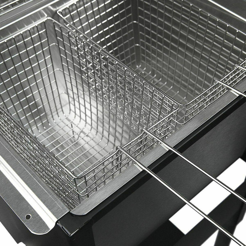 Propane LPG Camping Stove 2 Burner basket Gas Double Deep Fryer Cooker Outdoor