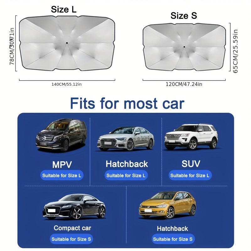 Protect Your Car From The Sun With This Universal Windshield Sun Visor!