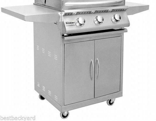 Steel Gas Grill Cart for 26" Sizzler Grill - Cart Only