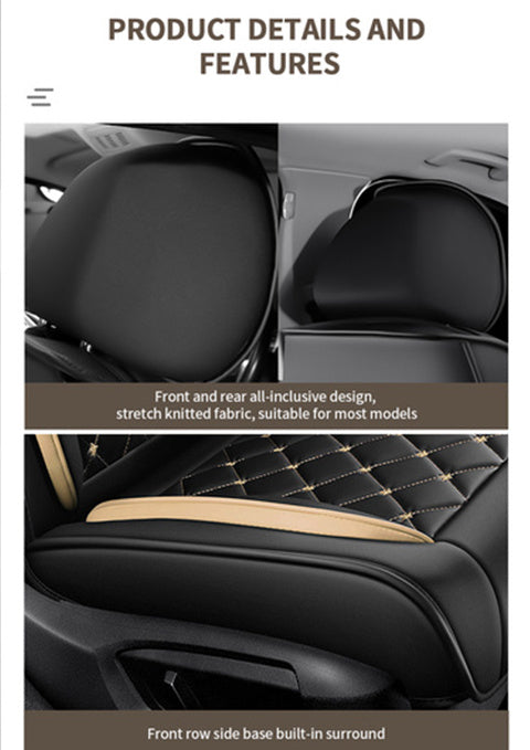 Upgrade Your Vehicle with 1pc of Luxury Car Seat Cover - Premium Faux Leather Car Seat Cushion Cover for Front &amp; Rear Seats!