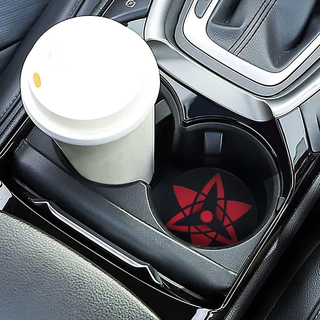 Car Cup Holder Coaster 2 PCS 2.75" Car Cup Holder Insert Coasters for Anime Silicone by FLYEEGO