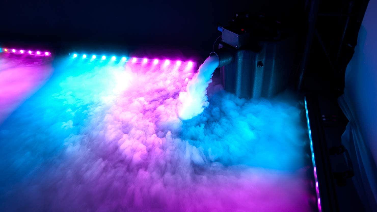 MOKA SFX 2000w Dry Ice Low Lying Fog Machine Effect with Tube for Indoor Outdoor StaWedding Party Club