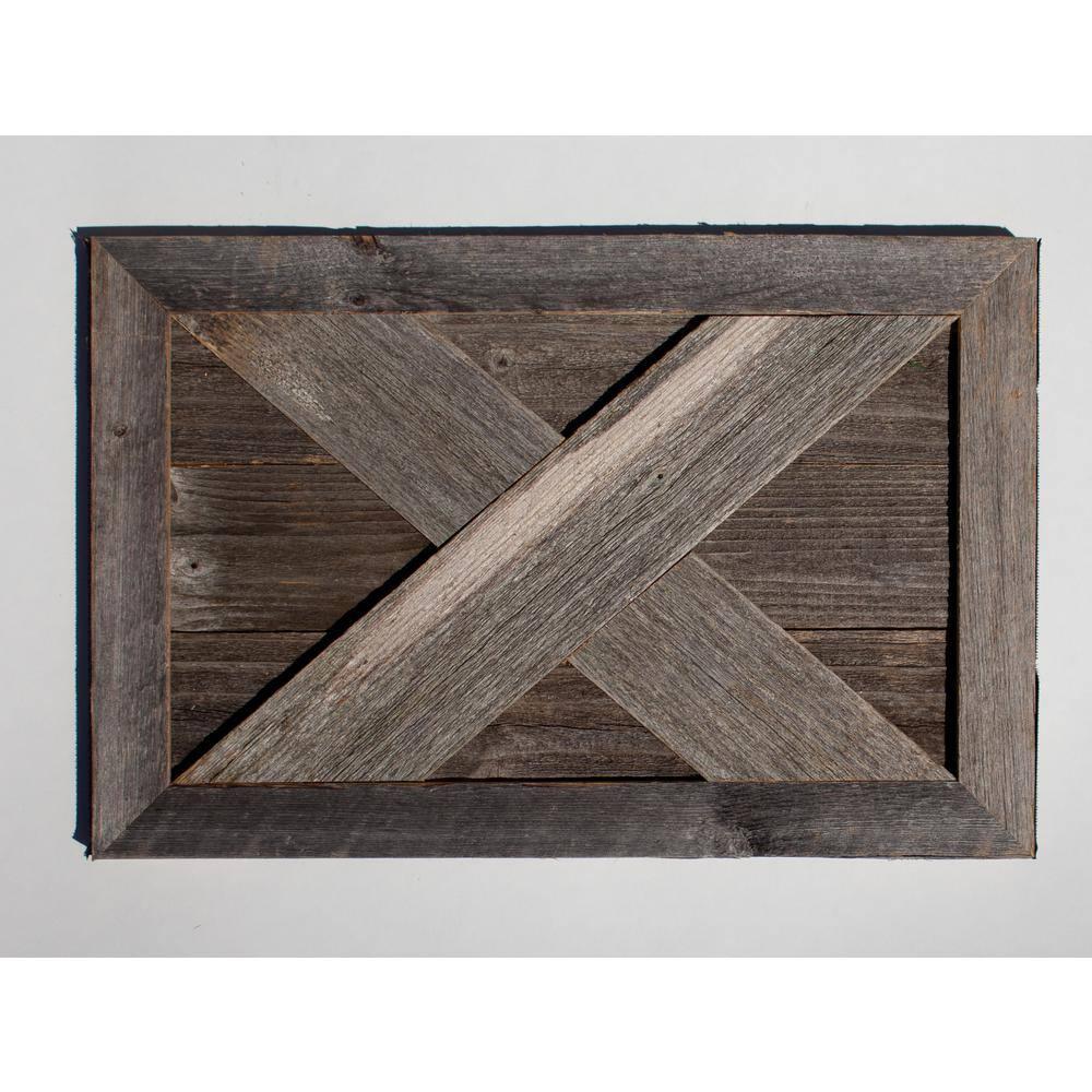 Farmhouse Deluxe 17.5 in. W x 11.5 in. H, 24 in. Dia, Weathered Gray Decorative Christmas Tree Box Collar