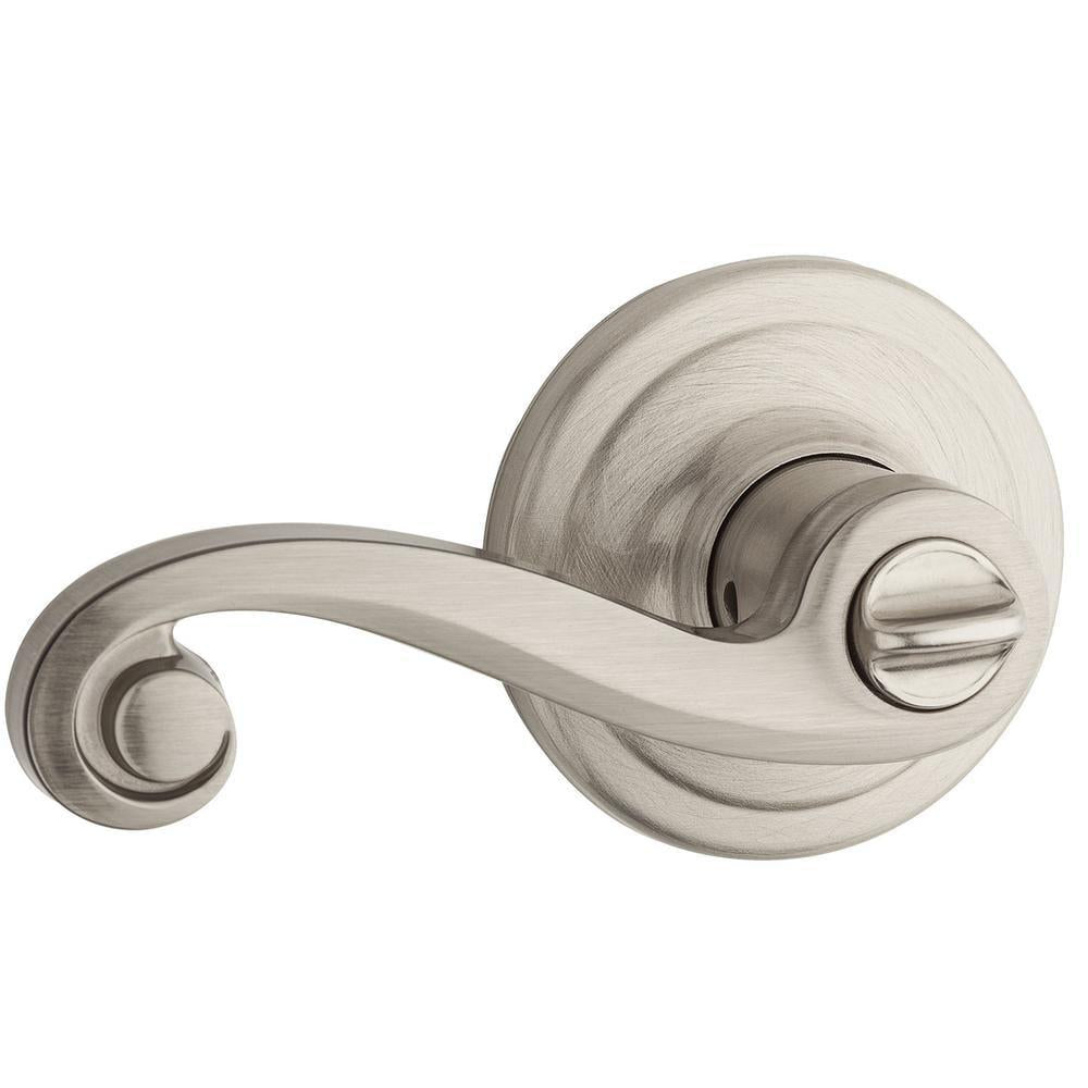 Lido Satin Nickel Entry Door Lever Featuring SmartKey Security