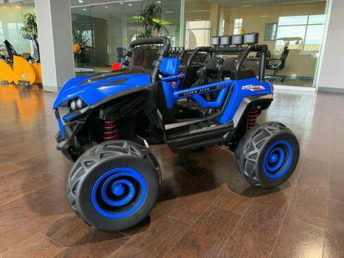 Dazone 12V Mini UTV All-Terrain Kids Ride on Truck Car, Manual/ Parental Remote Control Modes Truck Vehicle with Headlights, MP3 Port, Music for Children(Blue)