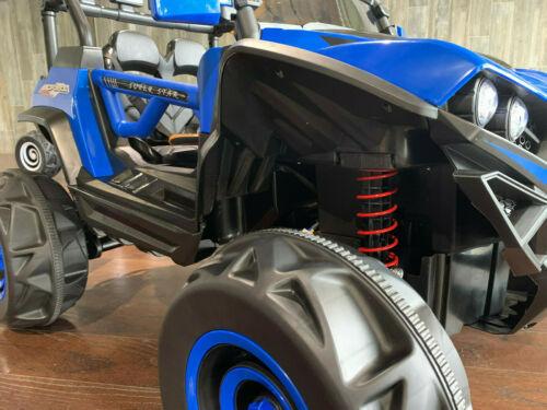 Dazone 12V Mini UTV All-Terrain Kids Ride on Truck Car, Manual/ Parental Remote Control Modes Truck Vehicle with Headlights, MP3 Port, Music for Children(Blue)