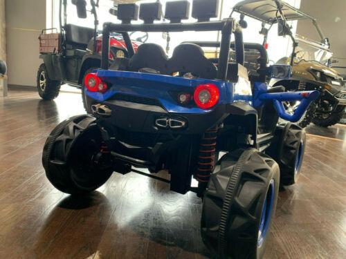 Dazone 12V Mini UTV All-Terrain Kids Ride on Truck Car, Manual/ Parental Remote Control Modes Truck Vehicle with Headlights, MP3 Port, Music for Children(Blue)
