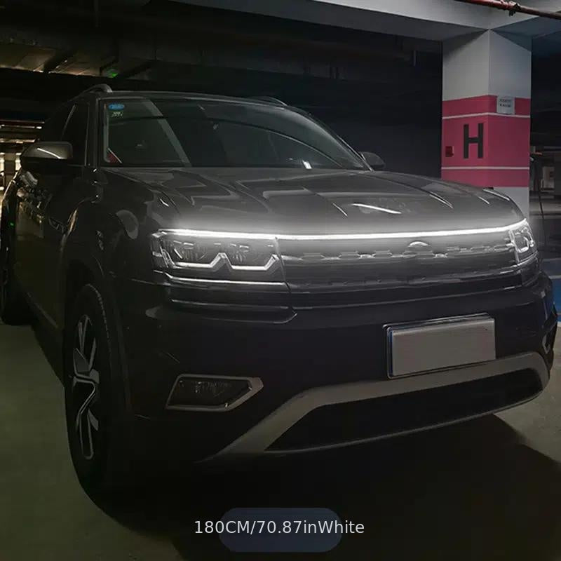 Upgrade Your Vehicle with a Universal 12V, 10W Start-Scan Car LED Hood Light Dynamic Daytime Running Light!