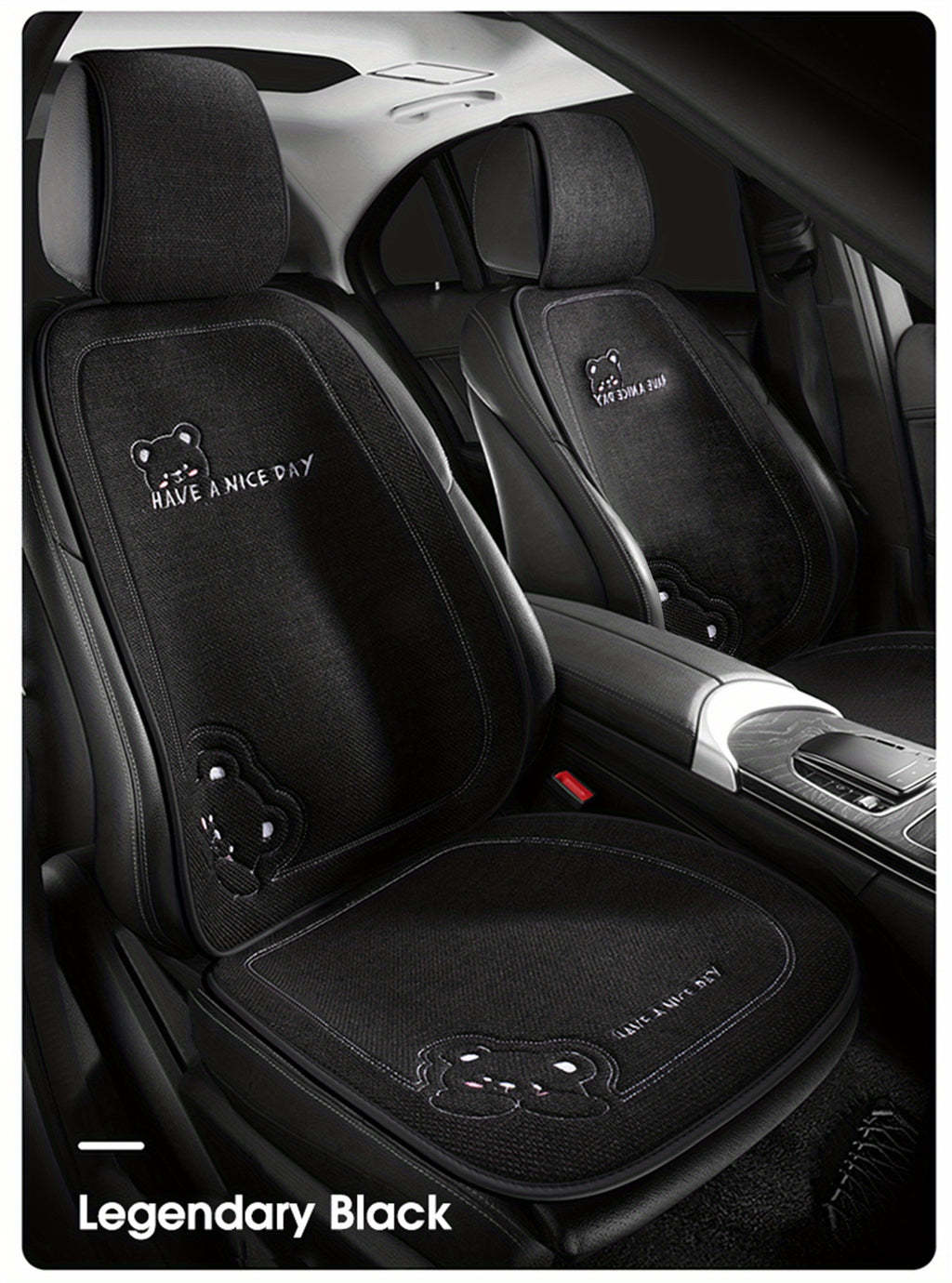 Car seat cartoon cute four seasons pad car butt pad simple car pad car seat pad back row non-slip breathable seat cover  car accessories