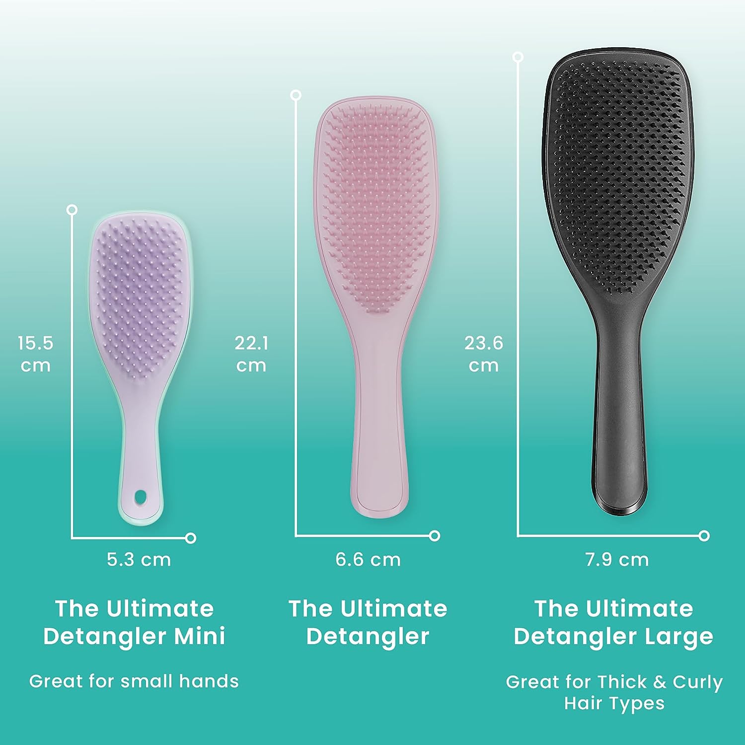 Tangle Teezer The Mini Ultimate Detangling Brush, Dry and Wet Hair Brush Detangler for Traveling and Small Hands, Wisteria Leaf