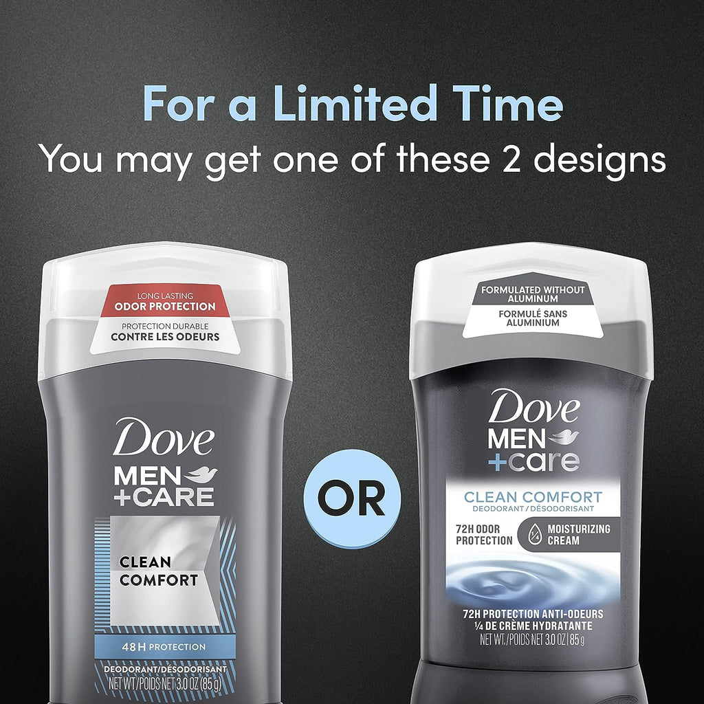 Dove Men+Care Deodorant Stick Moisturizing Deodorant For 72-Hour Protection Clean Comfort Aluminum Free Deodorant For Men, 3 Ounce (Pack of 2)