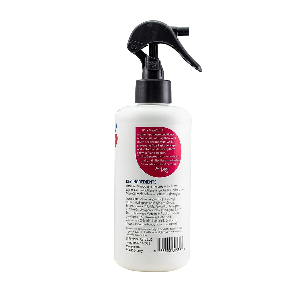 So Cozy Curl Leave In Conditioner Spray - Kids Hair Detangler Spray &amp; Leave-In Conditioner for Curly Hair - Paraben-Free Leave In Hair Conditioner &amp; Detangler Spray for Kids Tangle-Free Curls (8fl oz)
