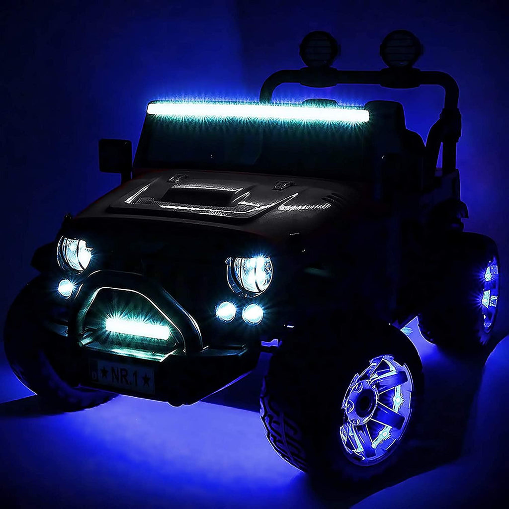 2022 Two (2) Seater Ride On Kids Car Truck w/ Remote Control - Lar12V Power Battery Licensed Kid Car to Drive w/ 3 Speeds, Leather Seat, MP3 Music Player Bluetooth FM Radio, Foam Rubber Tires
