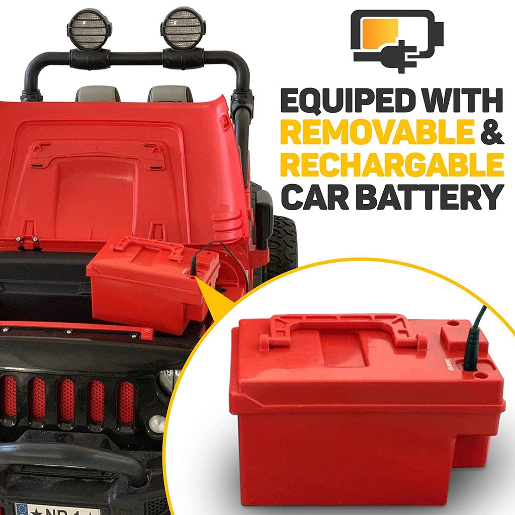 2022 Two (2) Seater Ride On Kids Car Truck w/ Remote Control - Lar12V Power Battery Licensed Kid Car to Drive w/ 3 Speeds, Leather Seat, MP3 Music Player Bluetooth FM Radio, Foam Rubber Tires