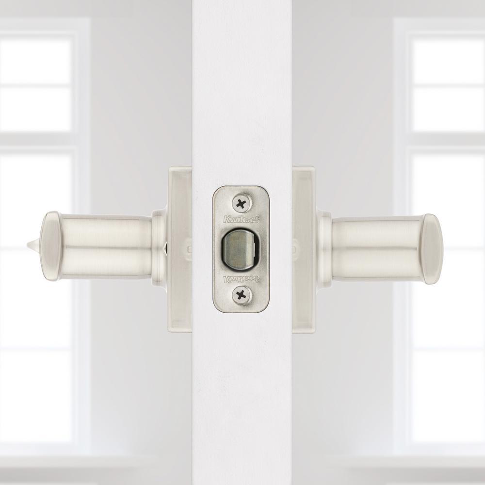 BrSquare Satin Nickel Keyed Entry Door Lever Featuring SmartKey Technology and Microban