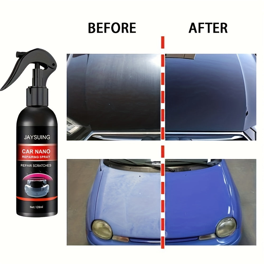 Car Nano Repairing Spray: Instantly Remove Scratches &amp; Restore Shine With Crystal Plating Polish!