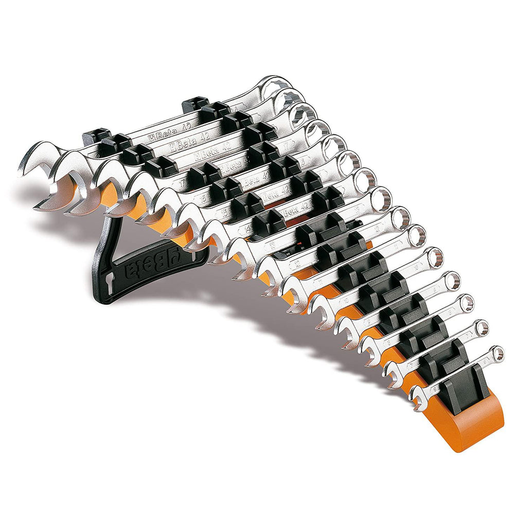 Beta 42/SP15 Offset Combination Wrench Set, 15 Pieces ranging from 6mm to 24mm, with Bright Chrome Plated