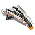 Beta 42/SP15 Offset Combination Wrench Set, 15 Pieces ranging from 6mm to 24mm, with Bright Chrome Plated