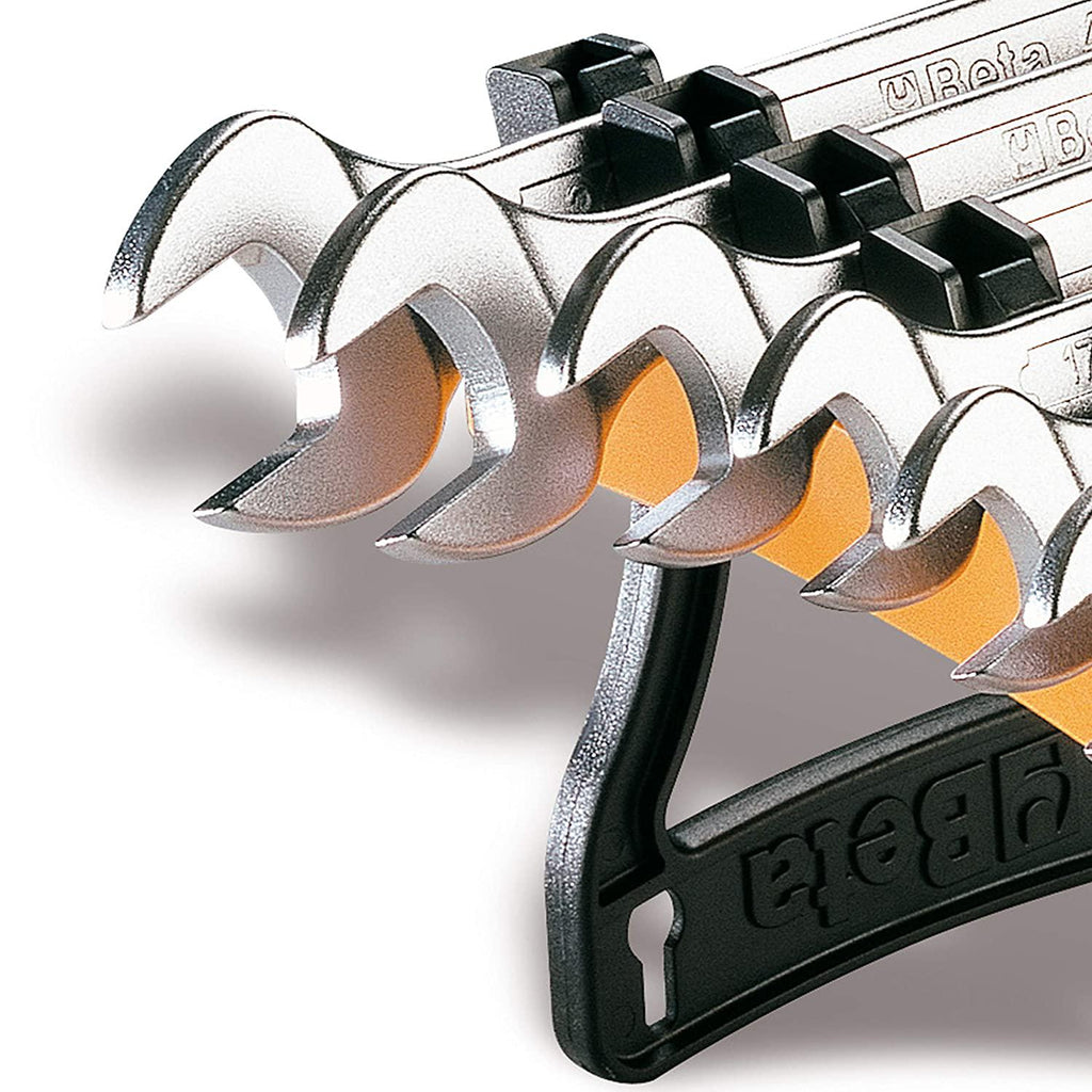 Beta 42/SP15 Offset Combination Wrench Set, 15 Pieces ranging from 6mm to 24mm, with Bright Chrome Plated