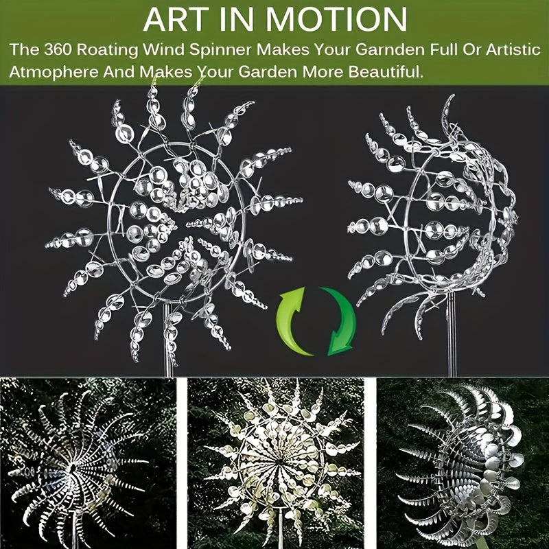 Unique And Amazing Metal Wind Spinner 3D Wind Catcher Metal Outdoor Patio Decor Metal Windmill Spinner For RV Outdoor Garden