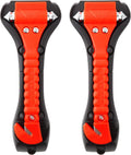Car Safety Hammer Set of 2 Emergency Escape Tool Auto Car Window Glass Hammer Breaker and Seat Belt Cutter Escape 2-in-1 for Family Rescue &amp; Auto Emergency Escape Tools