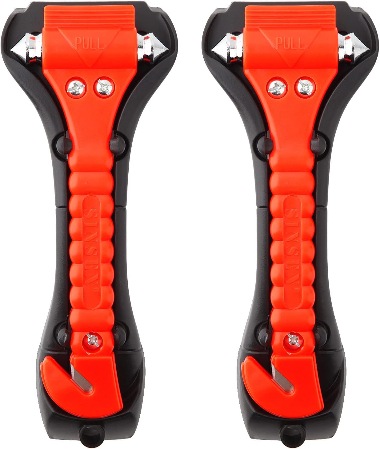 Car Safety Hammer Set of 2 Emergency Escape Tool Auto Car Window Glass Hammer Breaker and Seat Belt Cutter Escape 2-in-1 for Family Rescue &amp; Auto Emergency Escape Tools