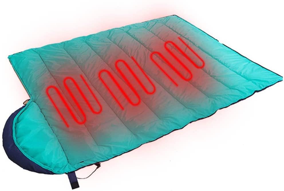 DLBGM Electric Heated Sleeping Bag Warm Waterproof Adjustable Portable Lazy Bag Multifunction Outdoor Traveling Camping Lightweight