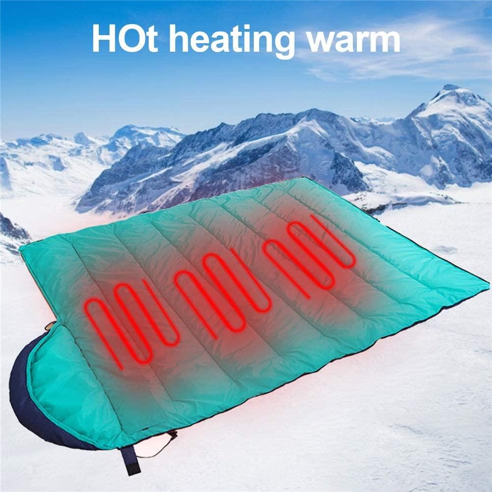 DLBGM Electric Heated Sleeping Bag Warm Waterproof Adjustable Portable Lazy Bag Multifunction Outdoor Traveling Camping Lightweight