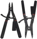 CHUNSHENN Pliers, 16 Inch 2Pcs LarCirclip Snap Ring Pliers Set Retaining Ring Ratcheting with Xtra Tips Pincers Tool Hand Tools Safe