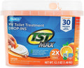 Camco TST MAX Camper/RV Toilet Treatment Drop-INs | Control Unwanted Odors and Break Down Waste and Tissue | Safe Septic Tank Treatment | Orange Scent | 30-Pack (41183)