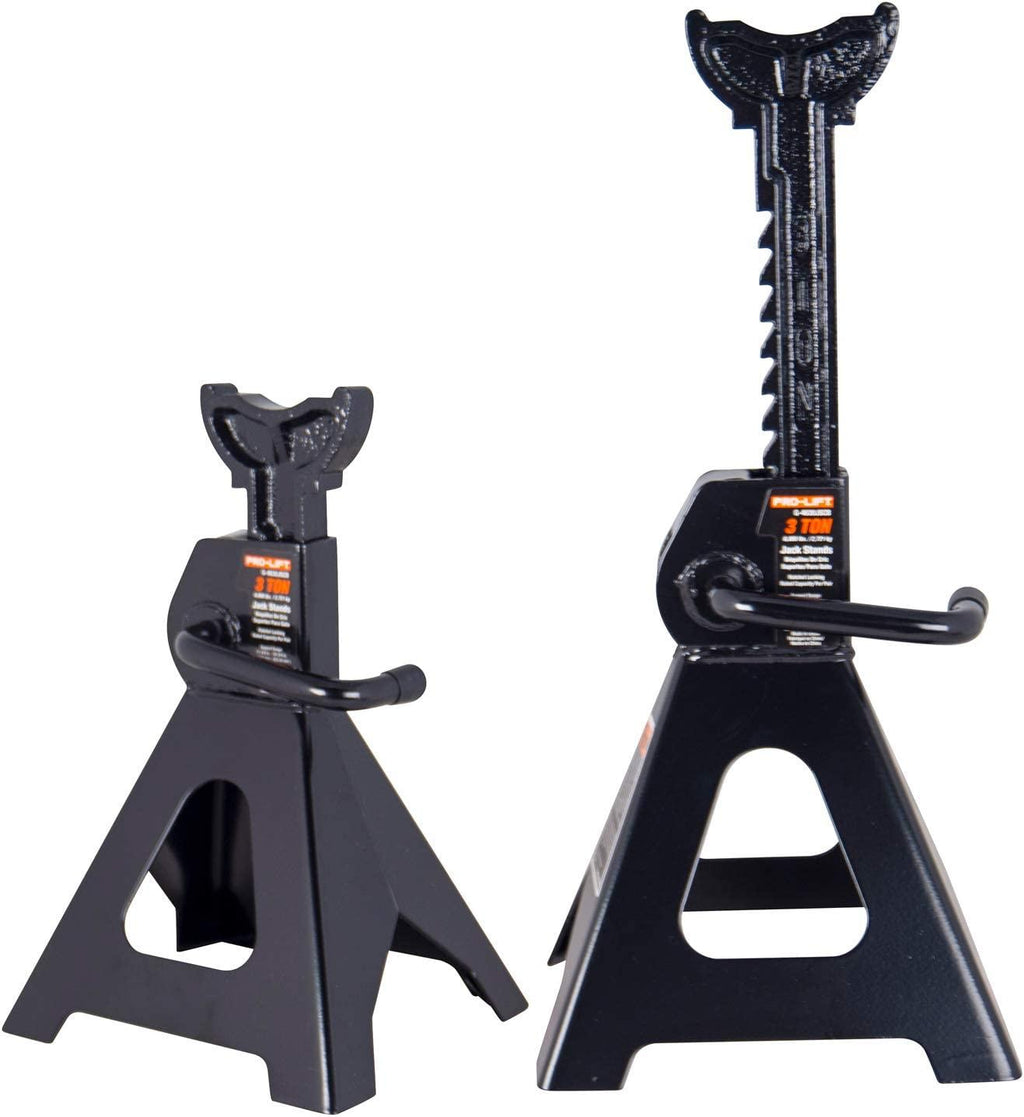 Pro-LifT G-4630JSCB 3 Ton Heavy Duty Floor Jack/Jack Stands and Creeper Combo - Great for Service GaraHome Uses - Black