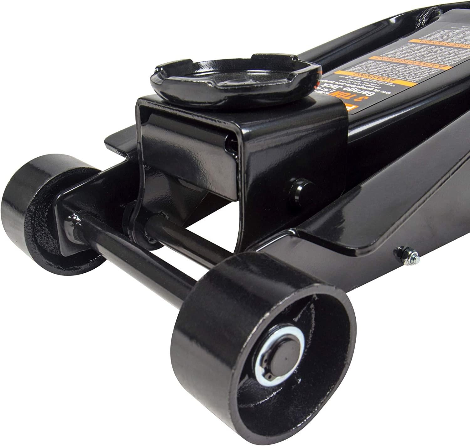 Pro-LifT G-4630JSCB 3 Ton Heavy Duty Floor Jack/Jack Stands and Creeper Combo - Great for Service GaraHome Uses - Black