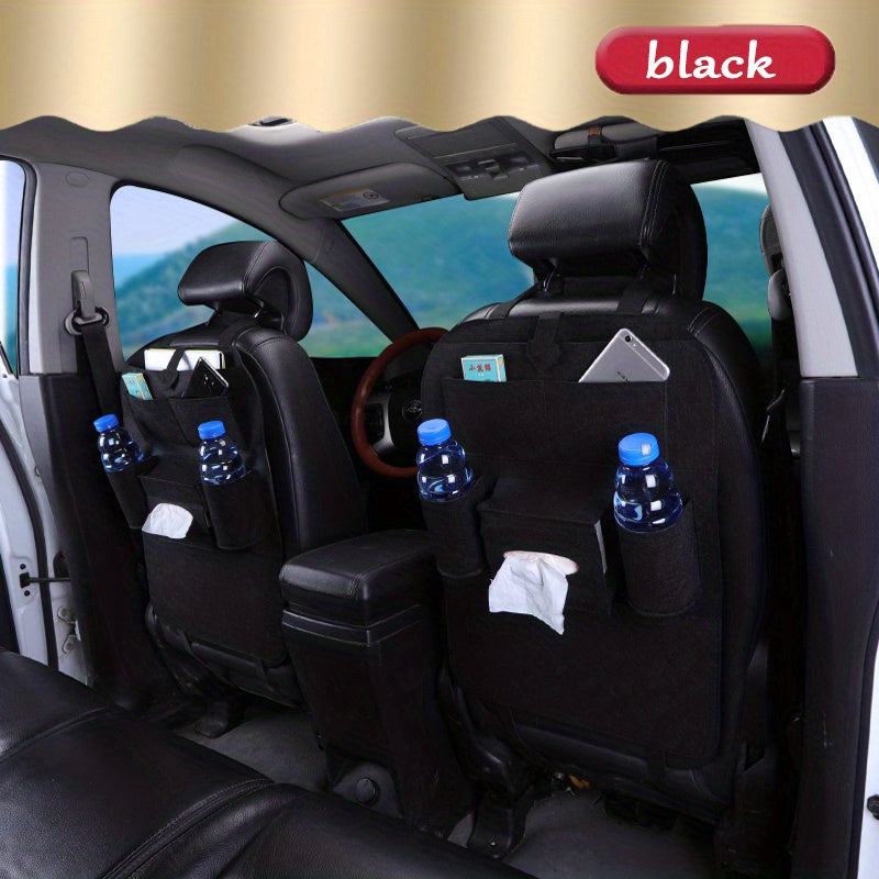 1pc Car Back Seat Organizers, StoraPockets Kick Mats Car Back Seat Protectors Tissue Boxcup Holder Laptop Table Car Eating Tray For ParOnly