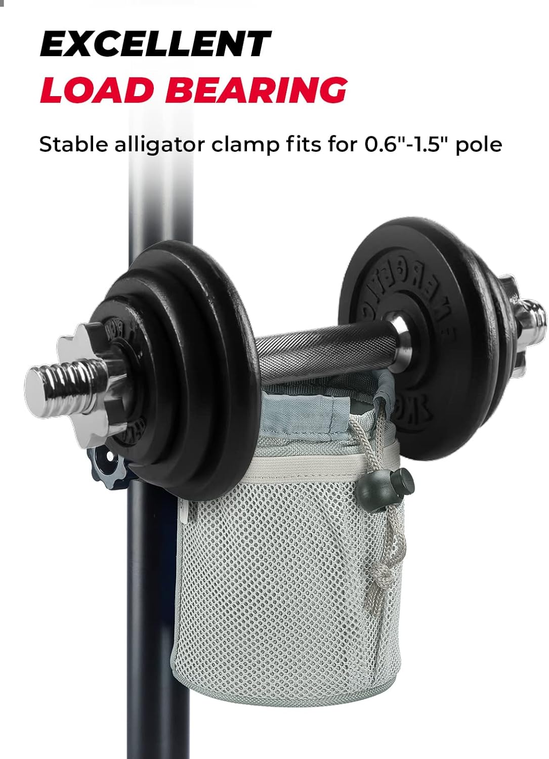 kemimoto Cup Holder with Clip, Oxford Fabric Boat Cup Holders for Drinks with 0.6"-1.5" Alligator Clamp, Cup Holder for Boat, Bike, Kayak, Motorcycle, Wheelchair, Walker, Scooter, Golf Cart, Gray
