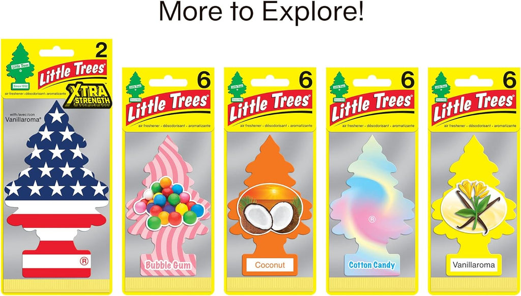 LITTLE TREES Air Fresheners Car Air Freshener. Hanging Tree Provides Long Lasting Scent for Auto or Home. America, 24 Air Fresheners