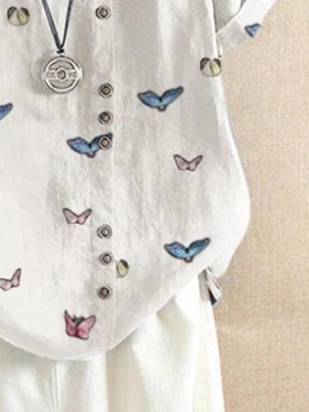 Printed Round Neck Short Sleeve Top