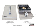 SINGLE DROP IN BBQ ISLAND SIDE BURNER 15KBTU PROPANE -L6247-