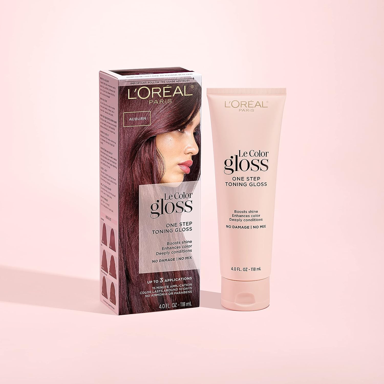 L'Oreal Paris Le Color One Step Toning Hair Gloss, Auburn, 4 Ounce (Pack of 2)