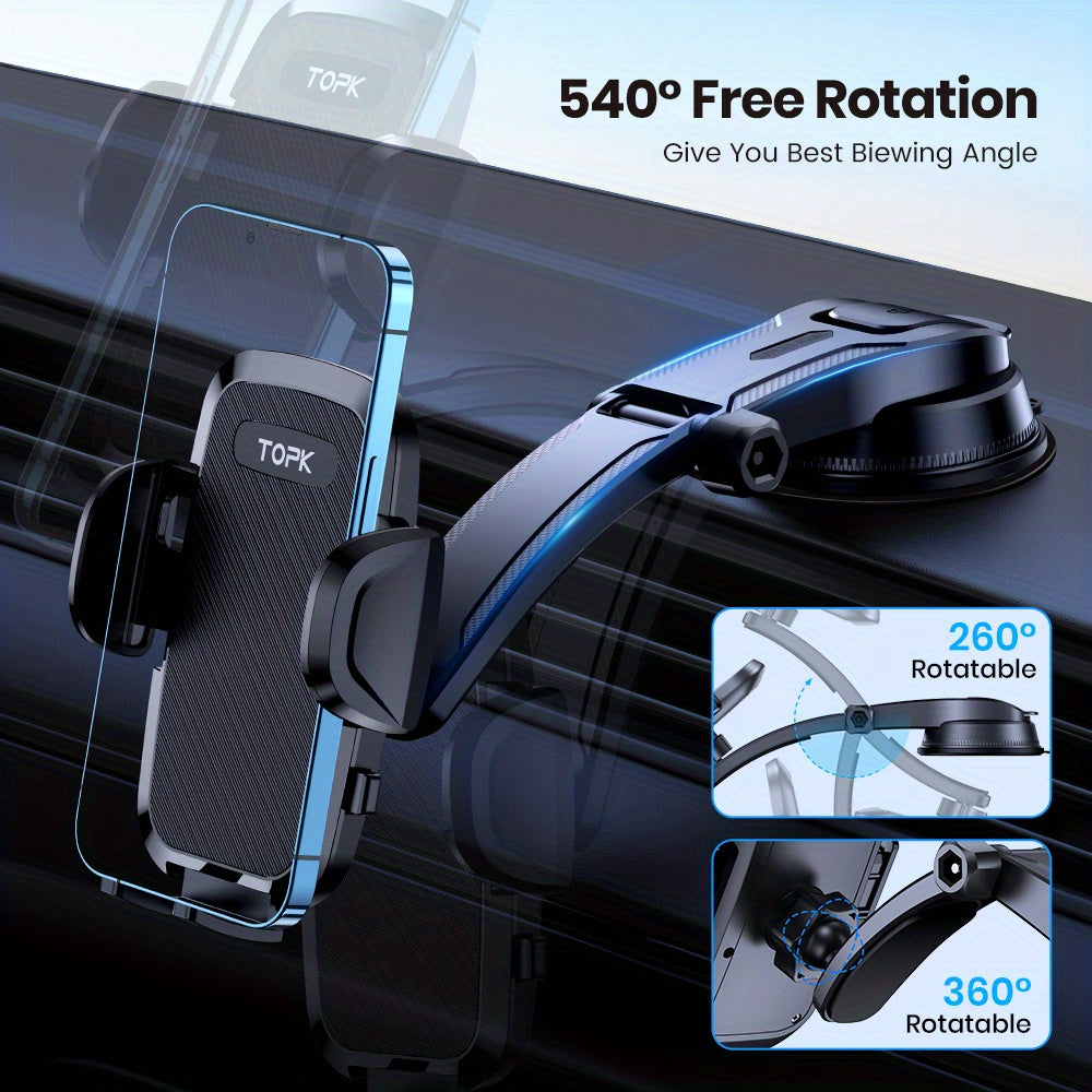 Car Phone Holder Mount , Upgraded HandsStand, Phone Holder For Car Dashboard, Compatible With  Samsung Android