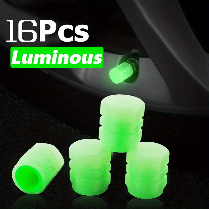 4pcs Webdiennuoc Valve Caps, Luminous Caps, Universal Fluorescent Tire Valve Caps 4pcs/Set, Fluorescent Tire Valve Caps STEM Caps