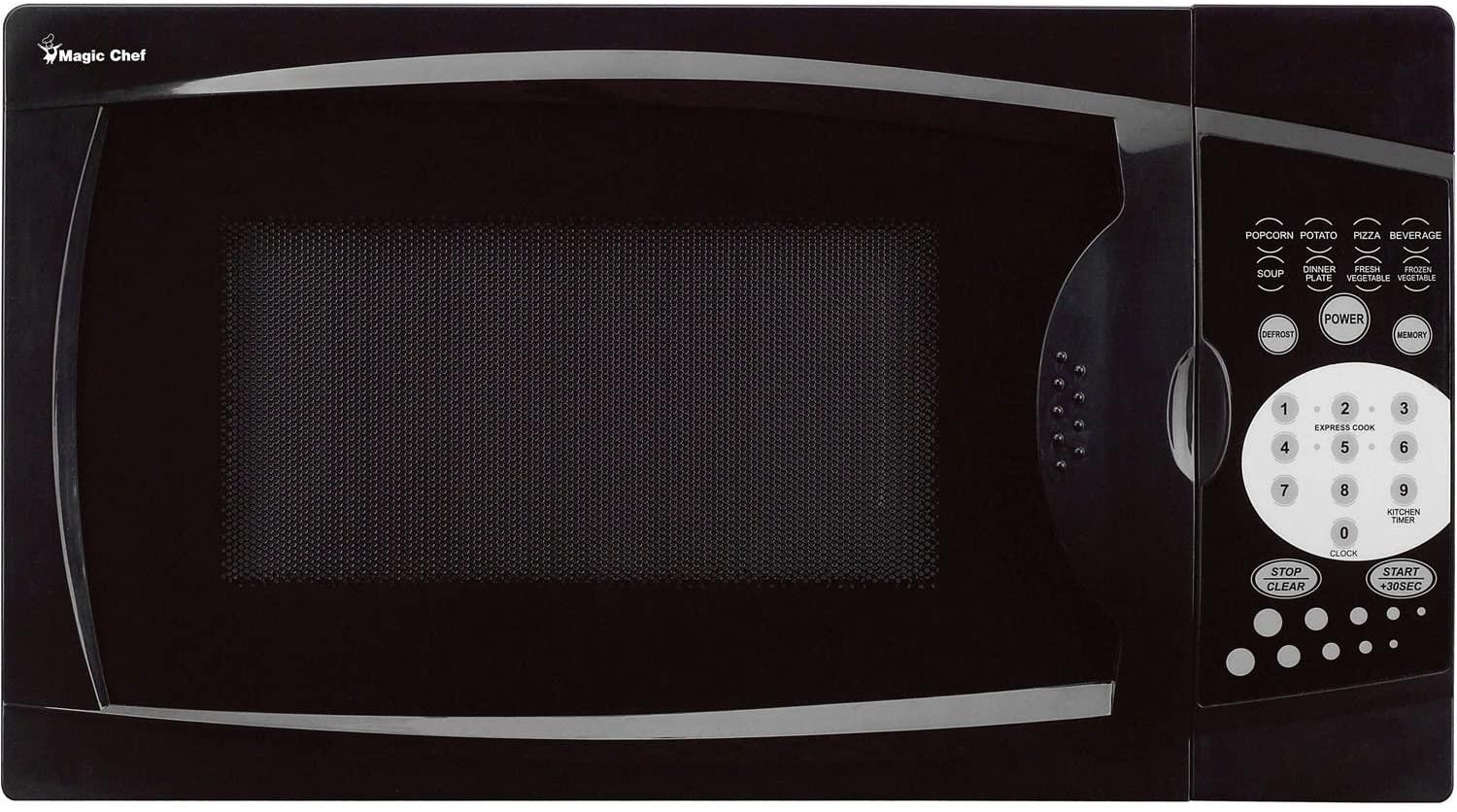Magic Chef 0.7 Cu. Ft. 1000W Black Countertop Microwave Oven. 7