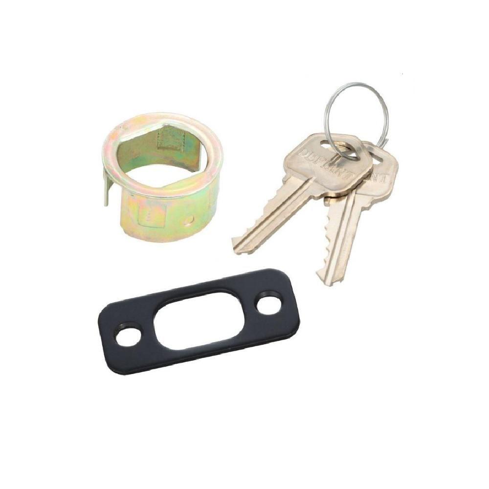 Contemporary Matte Black Square Double Cylinder Deadbolt