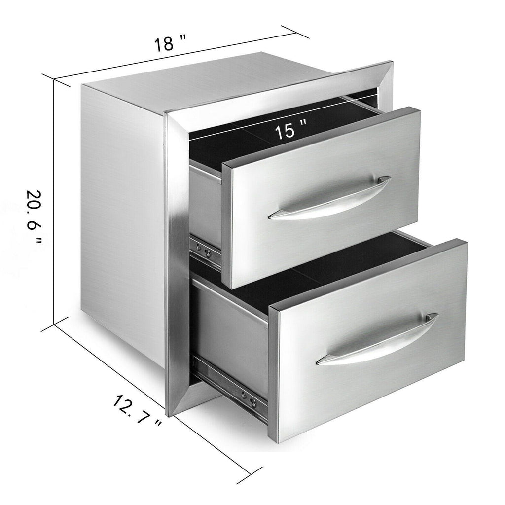 Single/Double/Triple Drawer Outdoor Kitchen BBQ DOOR Island  Steel