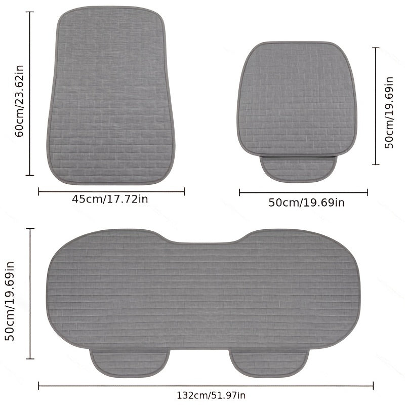 Car Seat Cover Front Set Choose Flax Car Seat Protector Cushion Linen Fabric Car Accessories Universal Size Car Seat Cushion