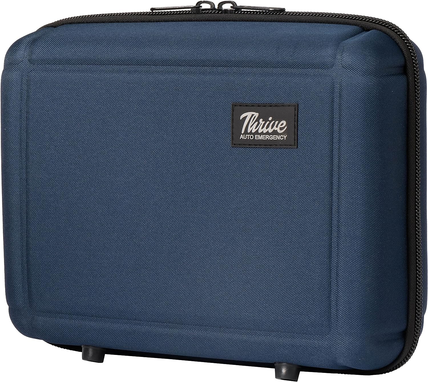 Thrive Roadside Emergency Car Kit - Car Safety Accessories and Tool Kit with Jumper Cables and Mini First Aid Kit - Car Emergency Kit for Women and Men (Navy Shell Case)