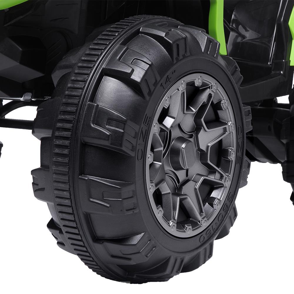 Ktaxon Kids ATV Ride-On Car Vehicle Toy with 12V Battery Powered Electric Red 4-Wheeler w/ 3.7mph Max, LED Headlights, AUX Jack