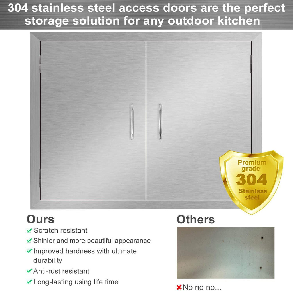 Seeutek Outdoor Kitchen Doors BBQ Access Door 31W X 24H Inch -  Steel D