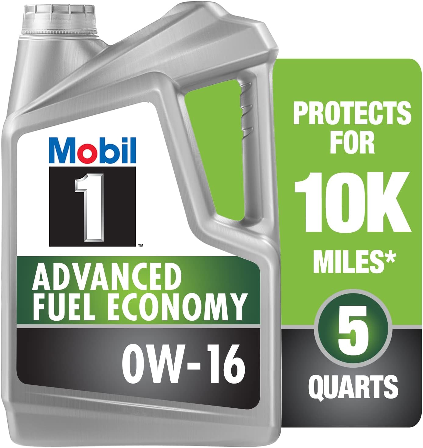 Mobil 1 Advanced Fuel Economy Full Synthetic Motor Oil 0W-16, 5 Quart