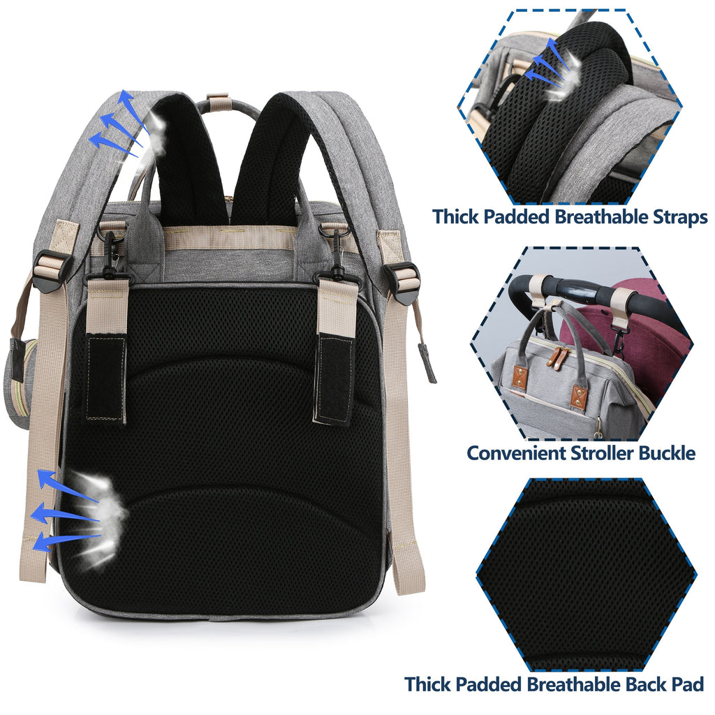 Diaper Bag Backpack, Trendy Bag, Diaper Backpack Bag With A Changing Station, Multifunction Waterproof LarTravel Back Pack, Christmas, Halloween, Thanksgiving Day Gift