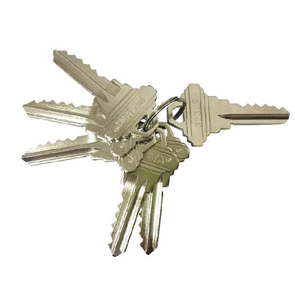 Brass Grade 3 Combo Lock Set with Entry Door Knob and Deadbolt, 72 SC1 Keys Total, (12-Pack, Keyed Alike)